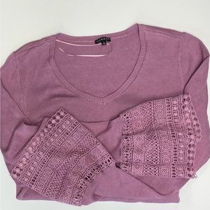 Hannah light pull over lavender rose sweater